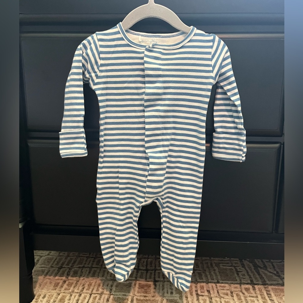 Magnetic Me Blue and White Striped Footies